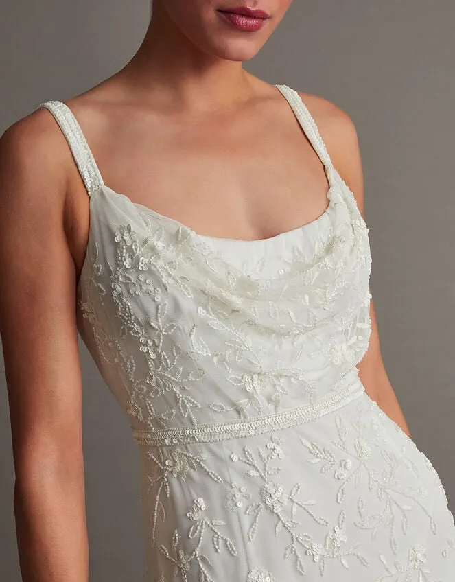 Holly Cowl Neck Bridal Dress Ivory Women Monsoon Dresses