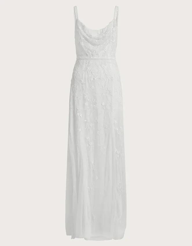 Holly Cowl Neck Bridal Dress Ivory Women Monsoon Dresses
