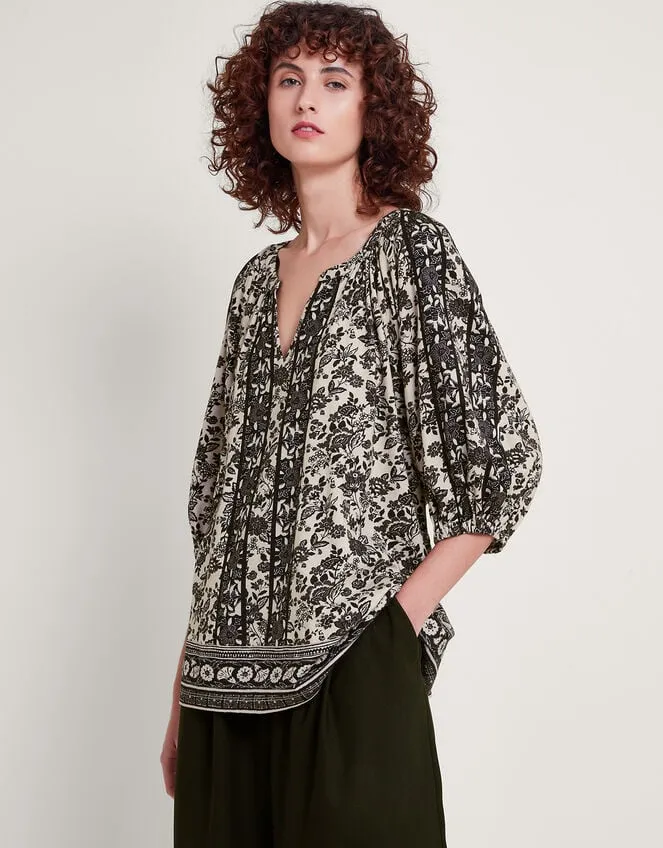 Holly Heritage Top Black Women Monsoon Tops and Blouses