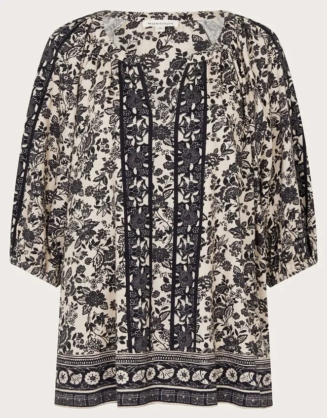 Holly Heritage Top Black Women Monsoon Tops and Blouses