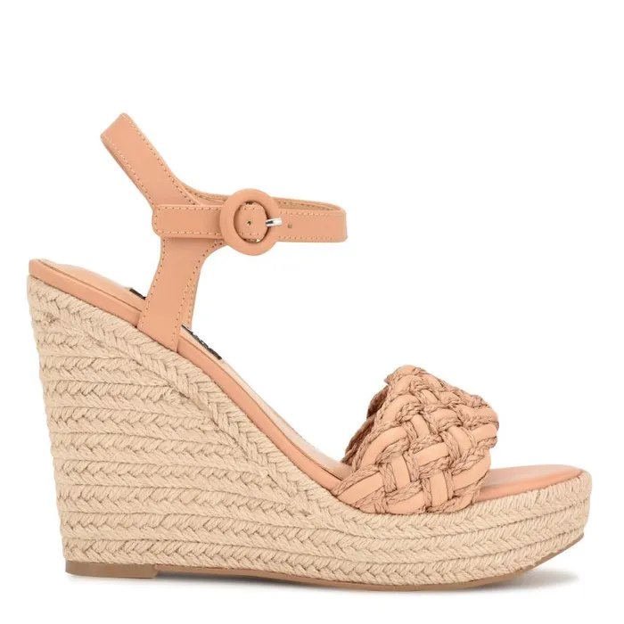 Hosana Espadrille Wedge Sandals Dark Blush Women Nine West Sandals