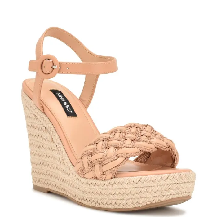 Hosana Espadrille Wedge Sandals Dark Blush Women Nine West Sandals