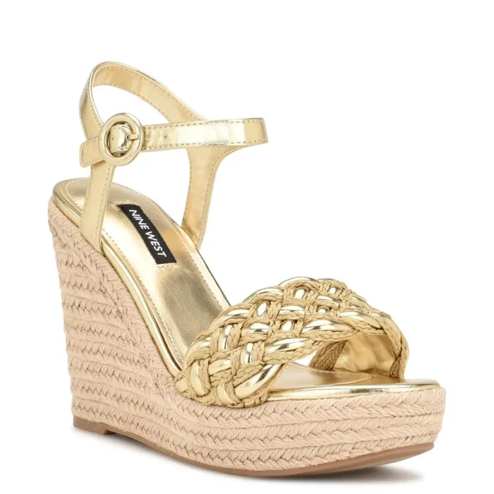 Hosana Espadrille Wedge Sandals Platino Women Nine West Sandals