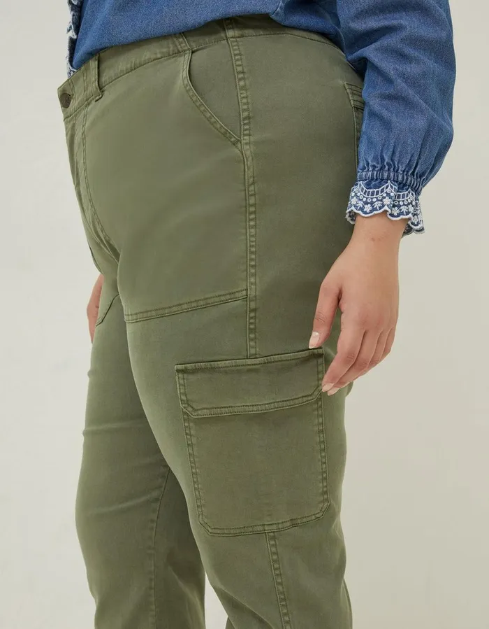Hythe Cargo Trouser Green Women FatFace Trousers and Leggings