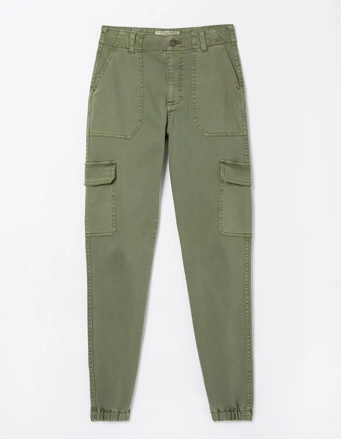 Hythe Cargo Trouser Green Women FatFace Trousers and Leggings