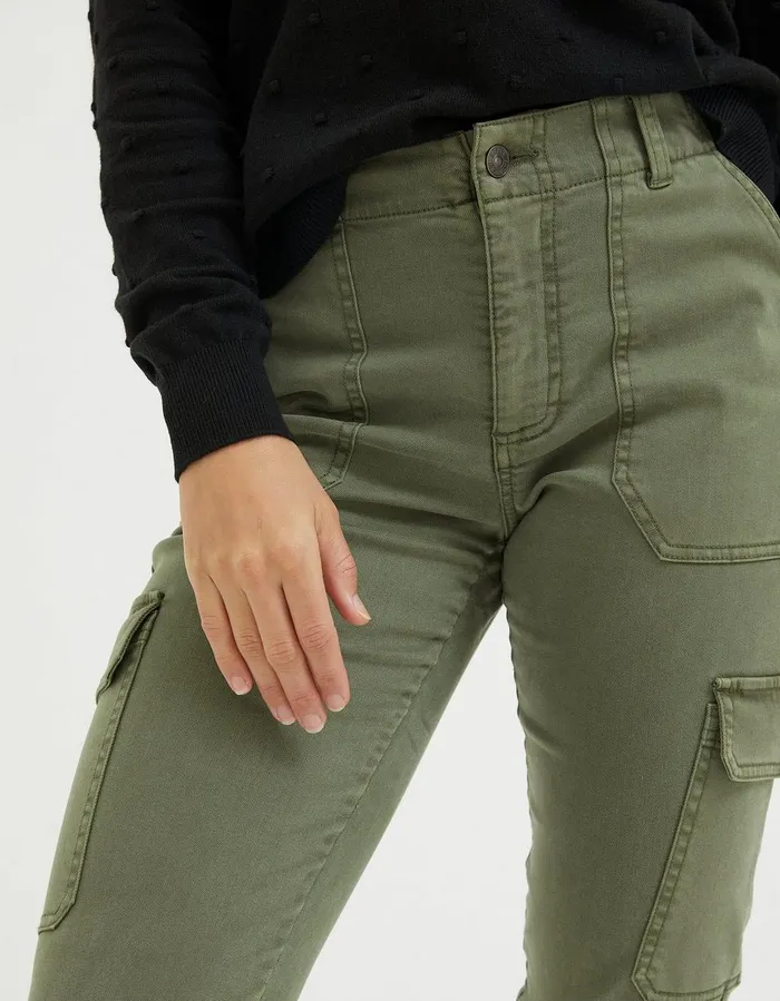 Hythe Cargo Trouser Green Women FatFace Trousers and Leggings