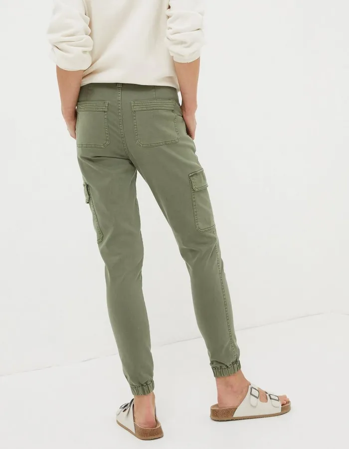 Hythe Cargo Trousers Khaki Green Women FatFace Trousers and Leggings