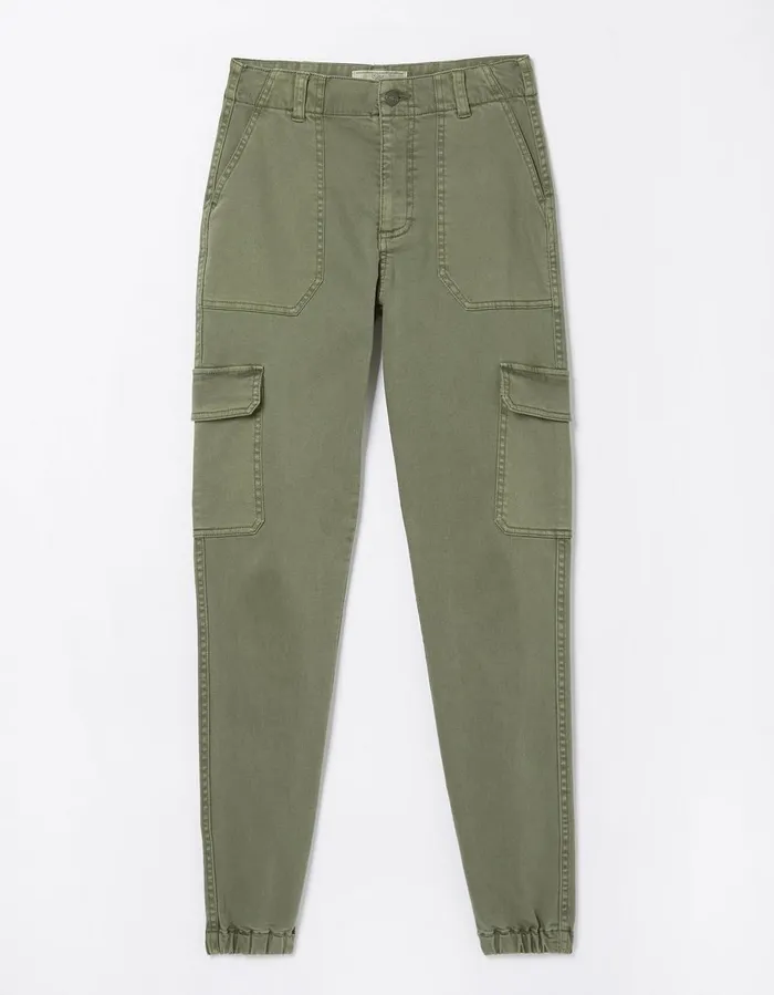 Hythe Cargo Trousers Khaki Green Women FatFace Trousers and Leggings