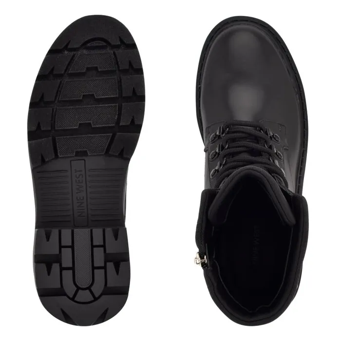 Ihad Combat Booties Black Women Nine West Boots and Booties