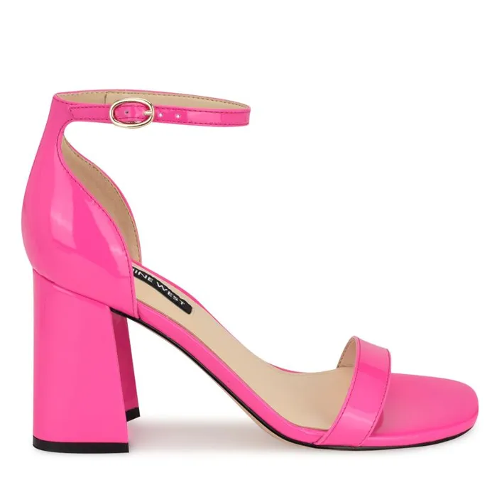 Ilea Ankle Strap Sandals Bright Pink Women Nine West Sandals