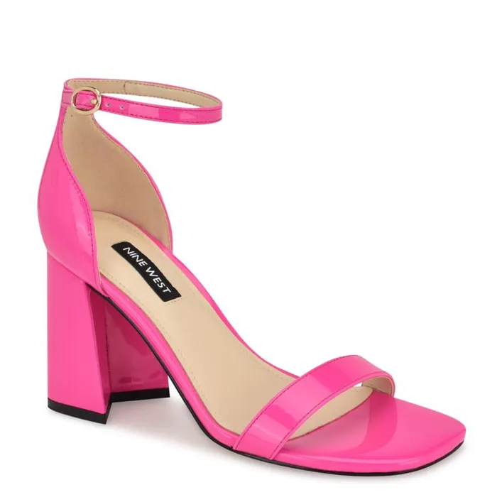 Ilea Ankle Strap Sandals Bright Pink Women Nine West Sandals