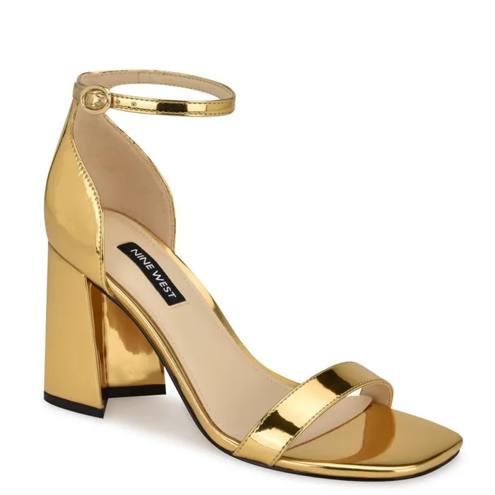 Ilea Ankle Strap Sandals Bronze Women Nine West Sandals