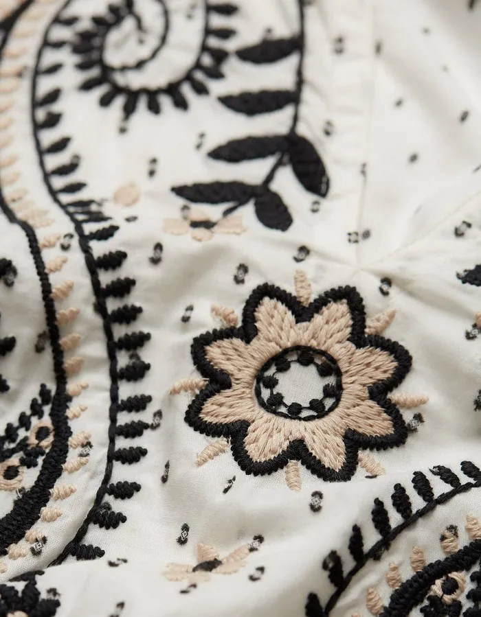 Imogen Embroidered Blouse Ivory Women FatFace Shirts and Blouses