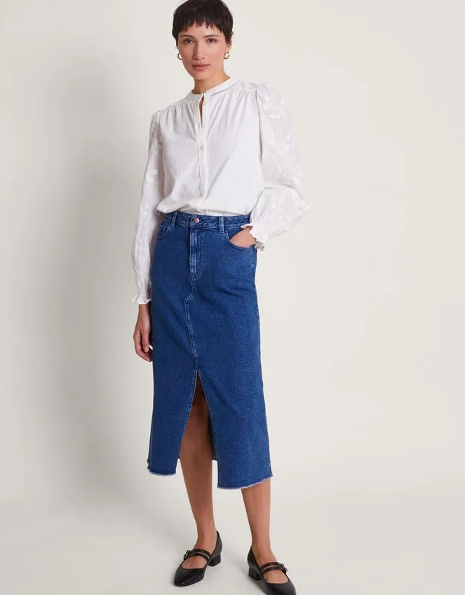 Indi Embroidered Sleeve Shirt Ivory Women Monsoon Tops and Blouses