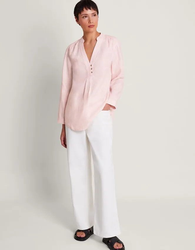 India Linen Shirt Pink Women Monsoon Tops and Blouses
