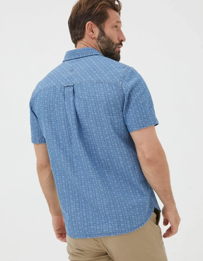 Indigo Print Shirt Blue Men FatFace Shirts