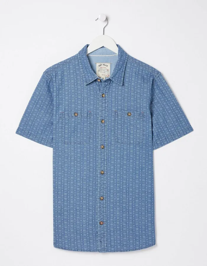 Indigo Print Shirt Blue Men FatFace Shirts