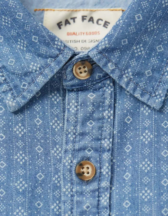 Indigo Print Shirt Blue Men FatFace Shirts