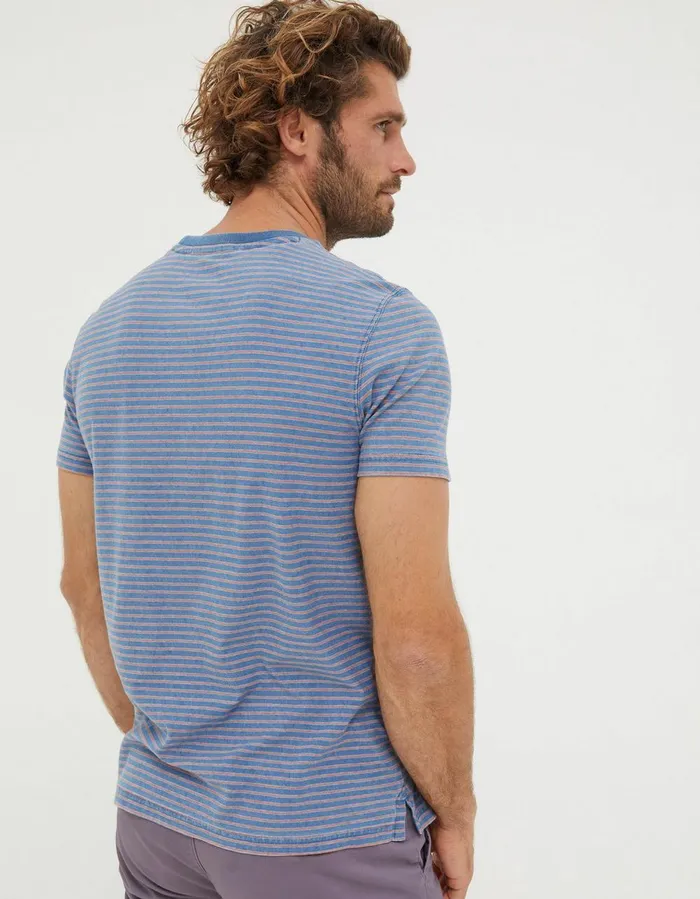 Indigo Stripe TShirt Pink Men FatFace TShirts