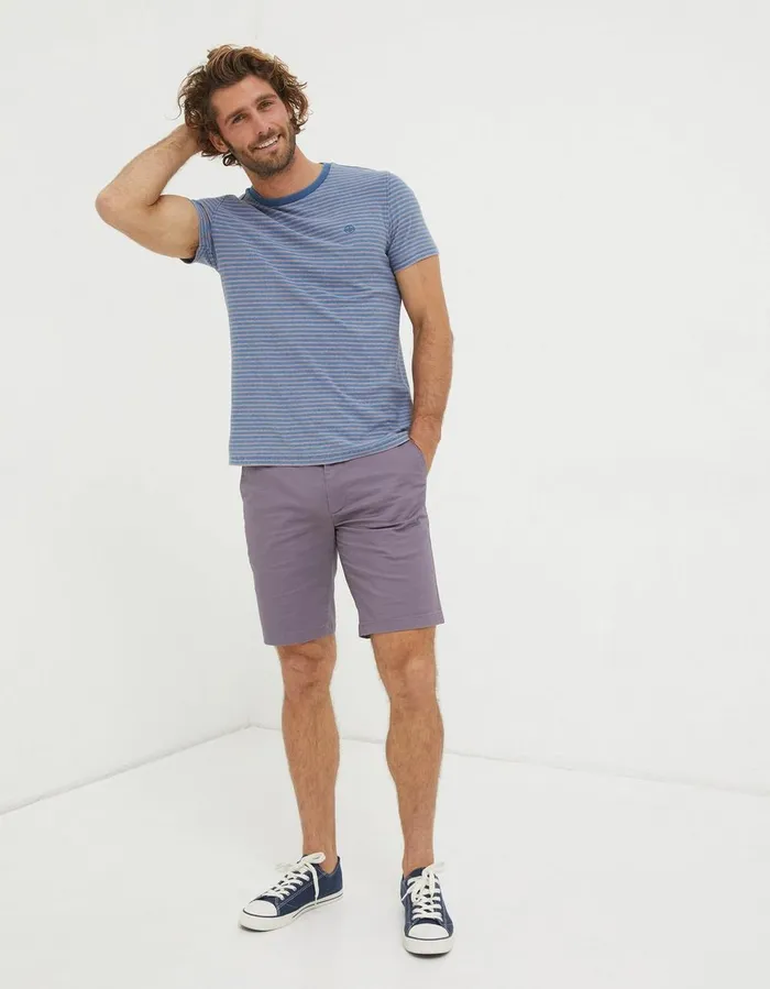 Indigo Stripe TShirt Pink Men FatFace TShirts
