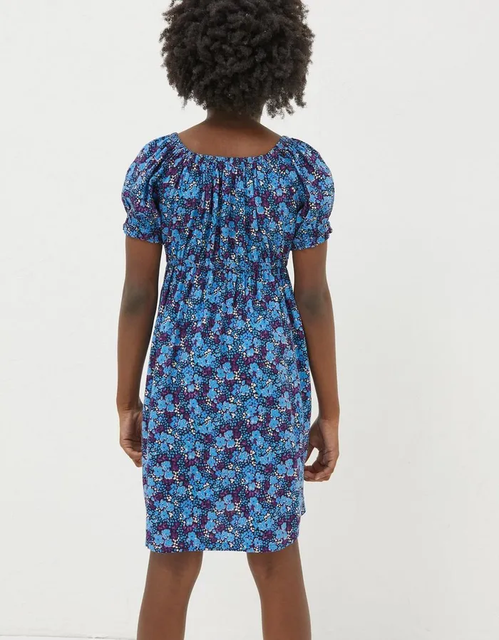 Ink Floral Printed Midi Dress Blue Girls FatFace Dresses Skirts and Jumpsuits