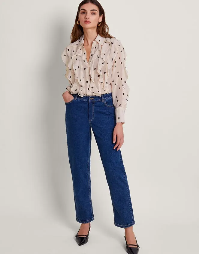Irene Ruffle Spot Blouse Ivory Women Monsoon Tops and Blouses