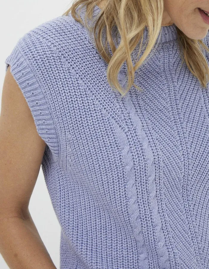 Iris Cable Tank Washed Blue Women FatFace Knitwear