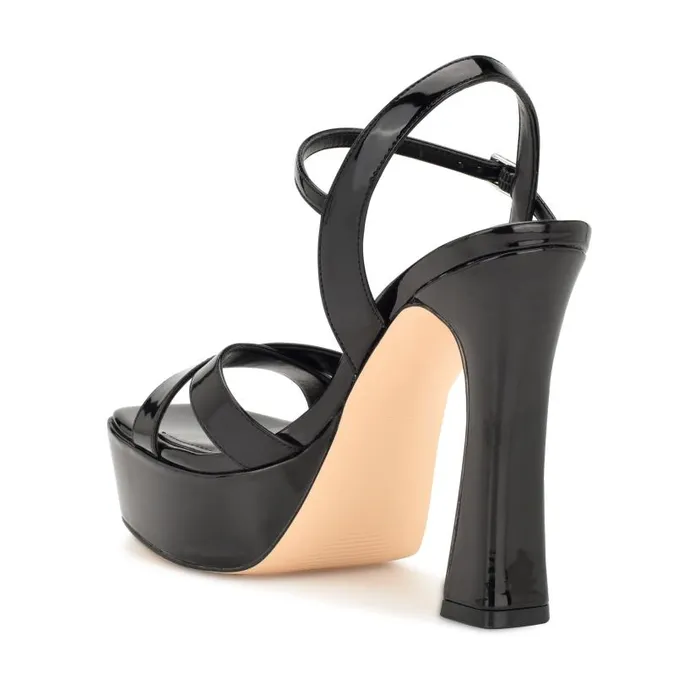 Iriv Platform Sandals Black Patent Women Nine West Sandals