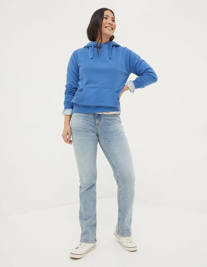 Izzy Overhead Hoodie Bright Blue Women FatFace Nightwear and Loungewear