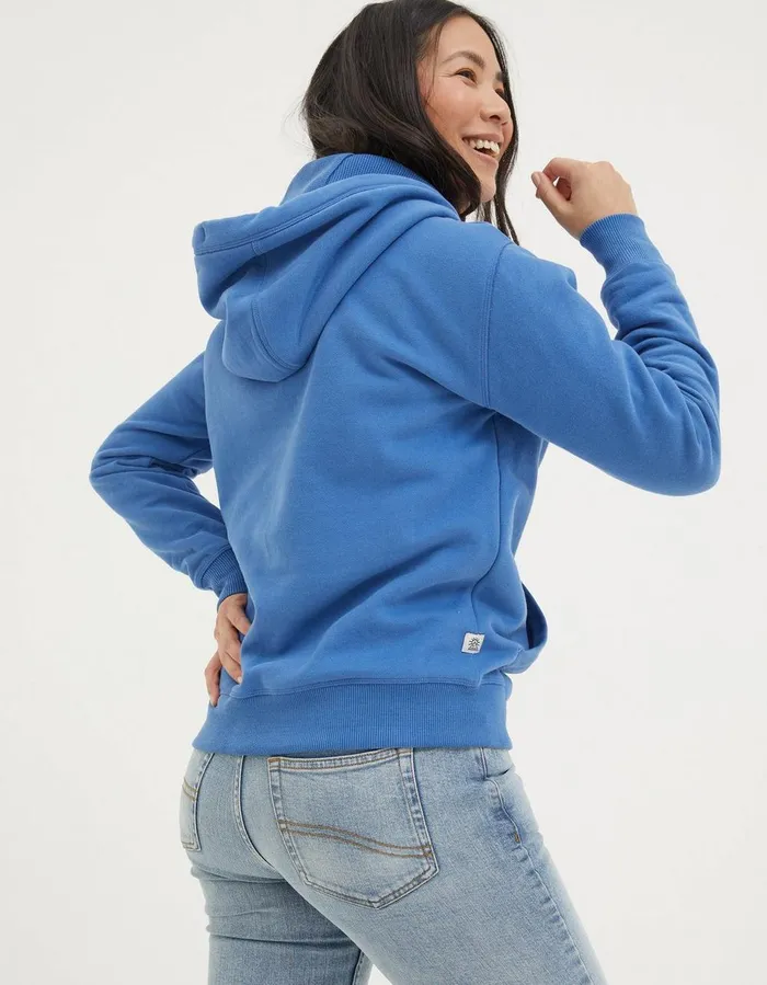Izzy Overhead Hoodie Bright Blue Women FatFace Nightwear and Loungewear