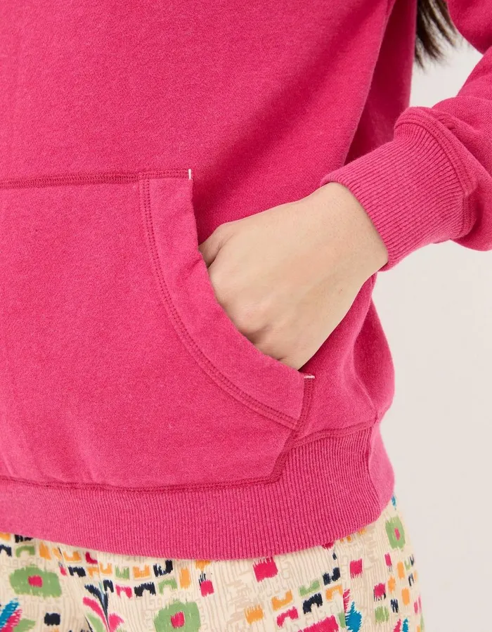 Izzy Overhead Hoodie Fuchsia Pink Women FatFace Sweatshirts and Hoodies