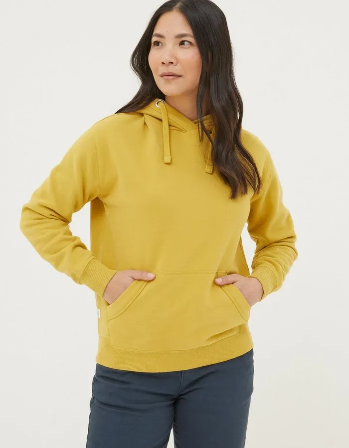 Izzy Overhead Hoodie Yellow Women FatFace Sweatshirts and Hoodies