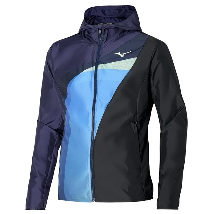 Jackets Men Mizuno Release Hooded Jcket Evening Blue
