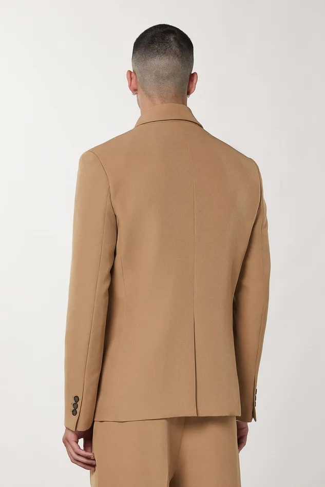 Jackets Men Patrizia Pepe Regular Fit DoubleBreasted Jacket Odyssey Beige