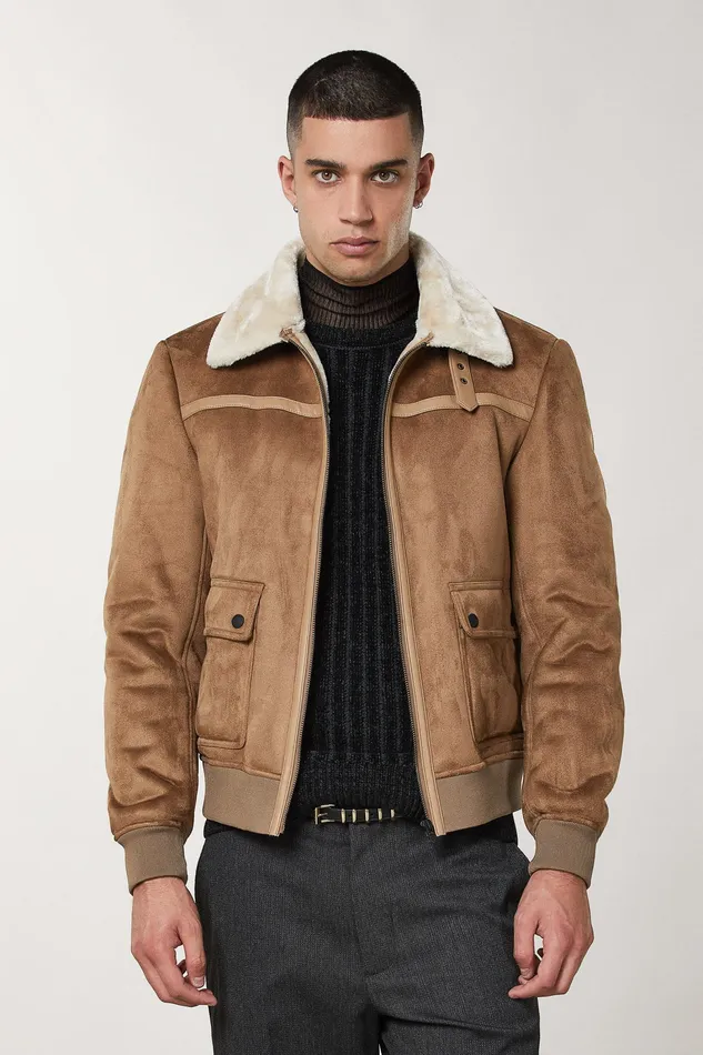 Jackets Men Patrizia Pepe Synthetic Fabric Jacket Flannelbeigenatural