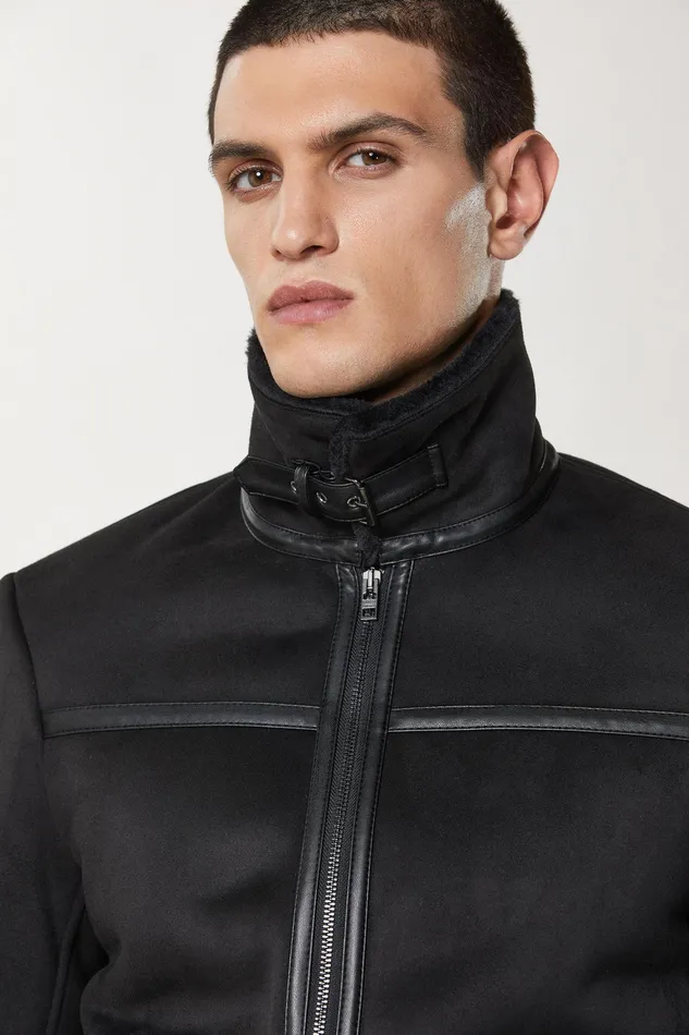 Jackets Men Patrizia Pepe Synthetic Fabric Jacket Nero Vinile