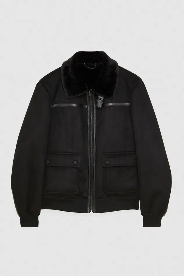 Jackets Men Patrizia Pepe Synthetic Fabric Jacket Nero Vinile