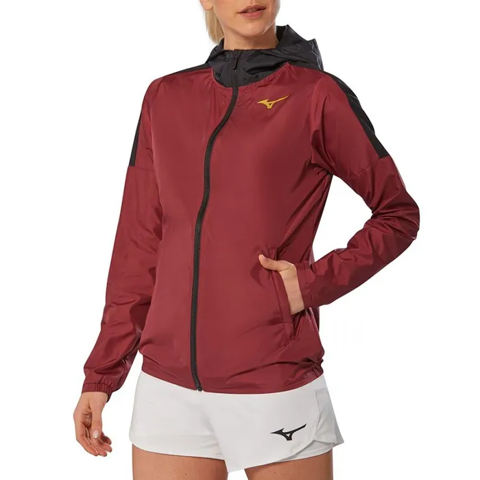 Jackets Women Mizuno Hoody Jacket Cabernet
