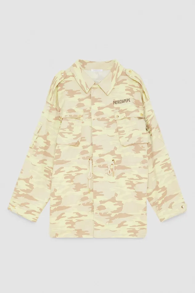 Jackets Women Patrizia Pepe Camouflage Over Jacket Camou Print