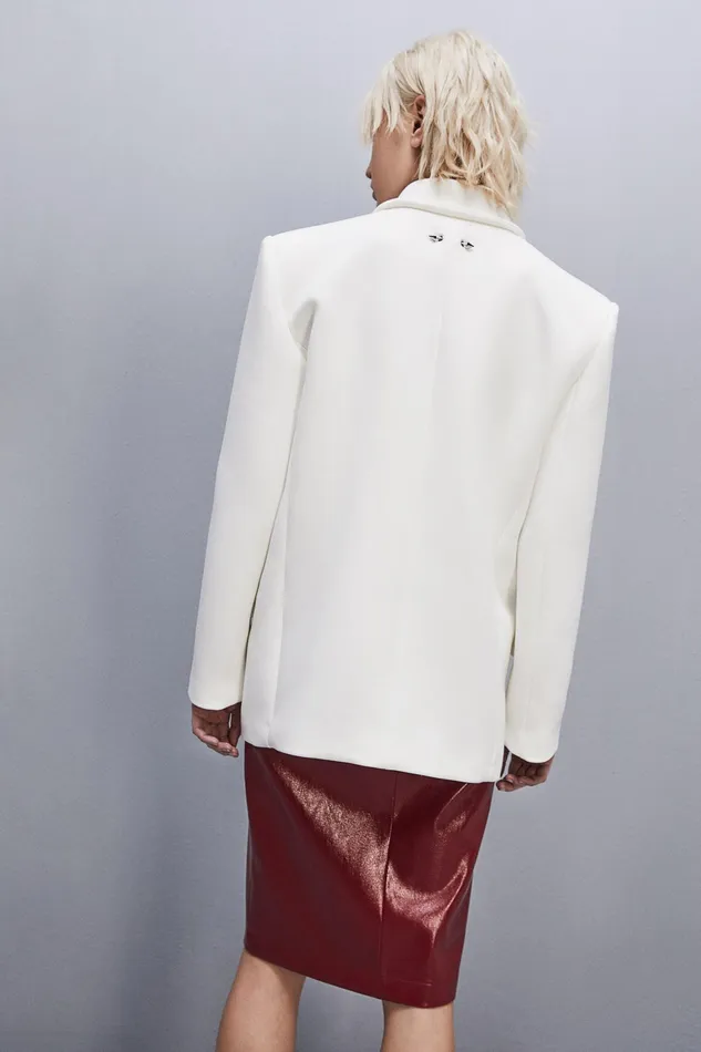 Jackets Women Patrizia Pepe DoubleBreasted Over Peacoat Bianco