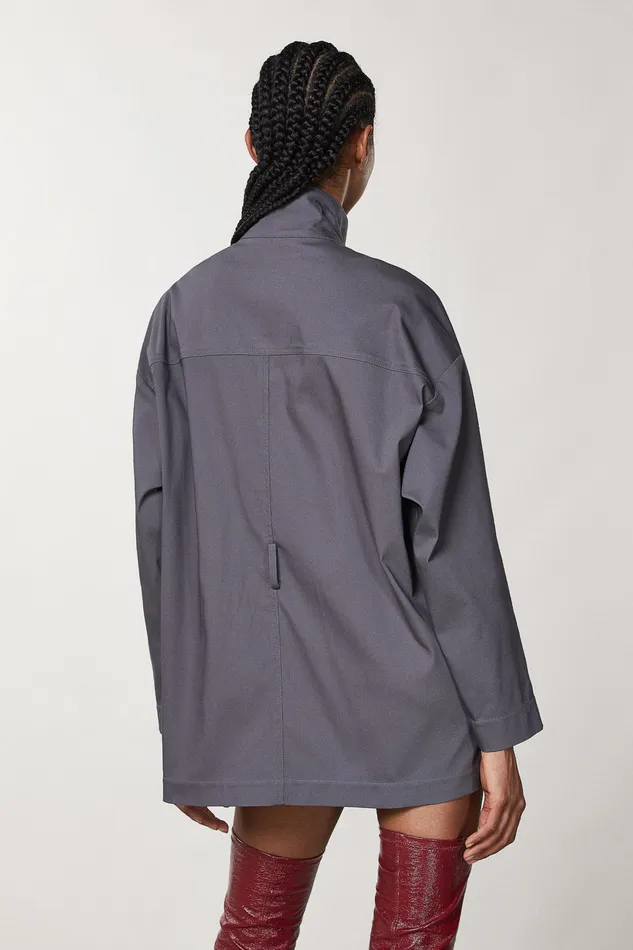 Jackets Women Patrizia Pepe HighNecked Over Parka Tornado Gray