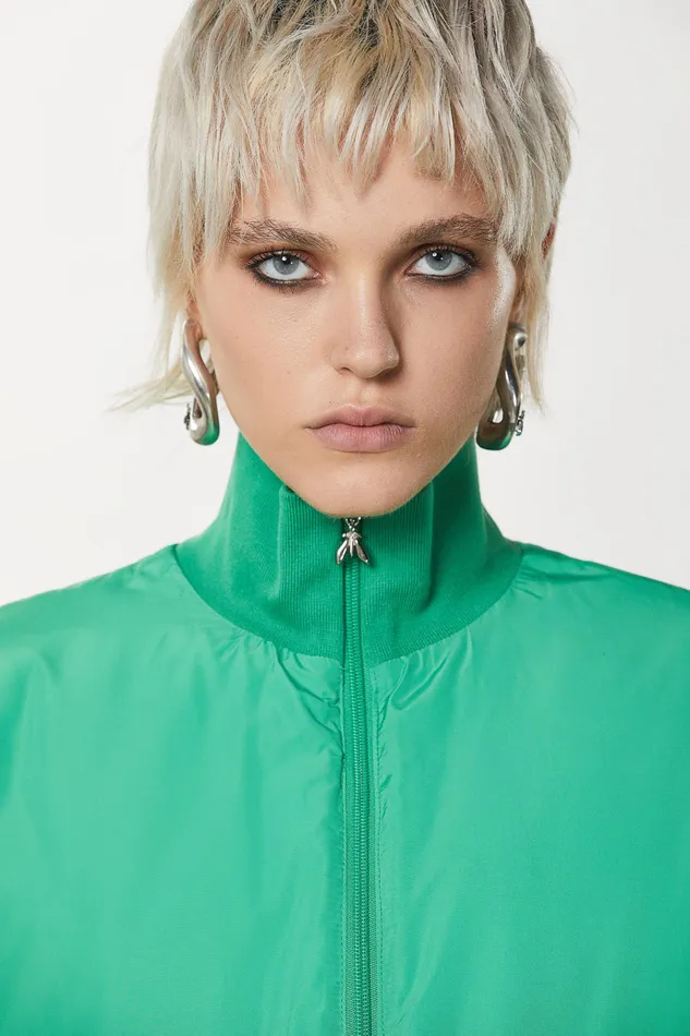 Jackets Women Patrizia Pepe Long Padded Bomber Vibrant Green