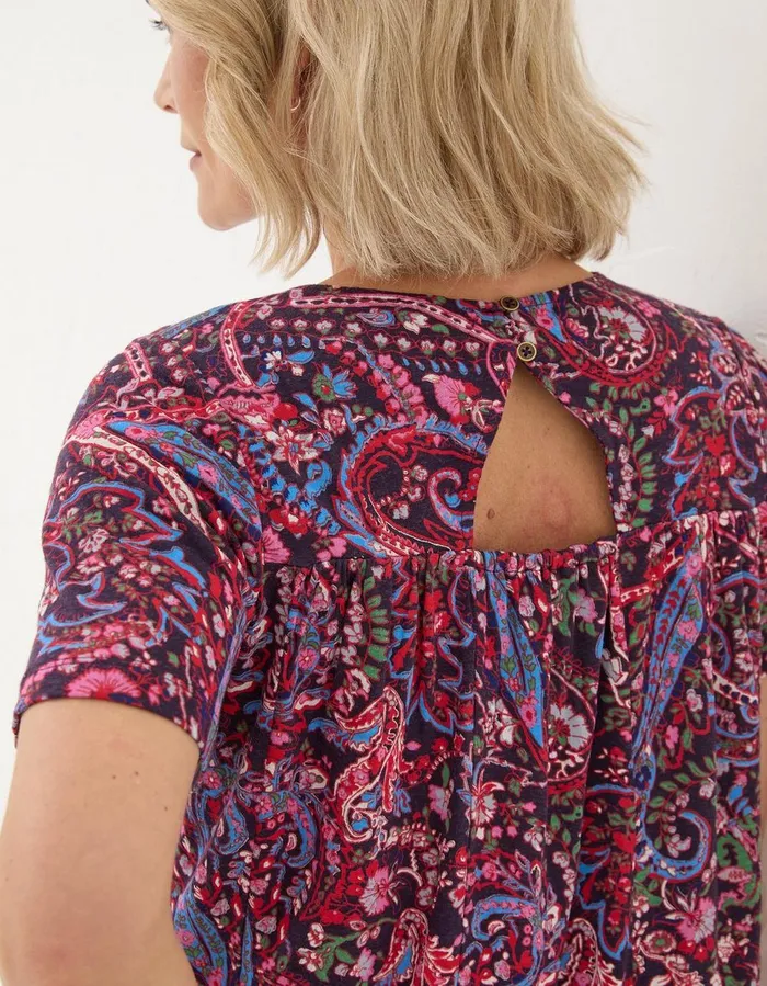 Jade Bright Paisley Top Purple Women FatFace Tops and TShirts