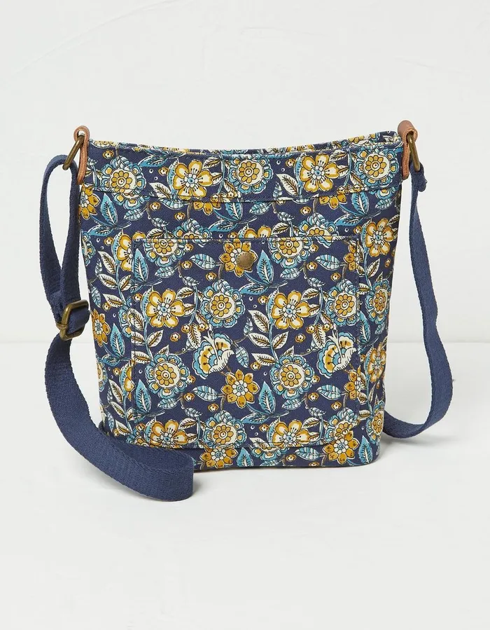 Janie Canvas Crossbody Bag Navy Women FatFace Bags and Purses