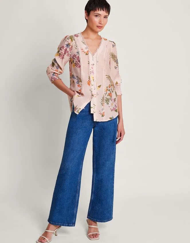 Jaquetta Floral Blouse Pink Women Monsoon Tops and Blouses