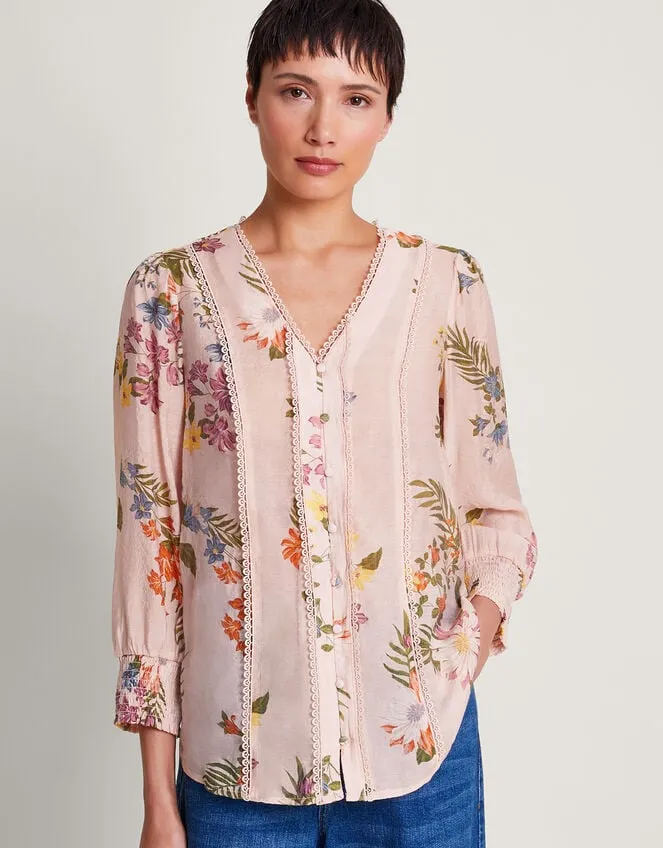 Jaquetta Floral Blouse Pink Women Monsoon Tops and Blouses