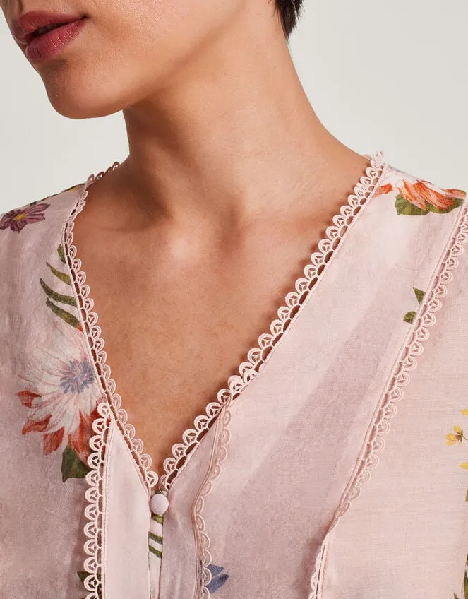 Jaquetta Floral Blouse Pink Women Monsoon Tops and Blouses