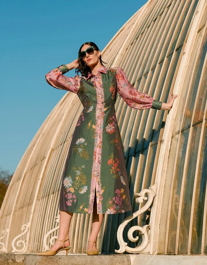 Jaquetta Shirt Dress Green Women Monsoon Dresses
