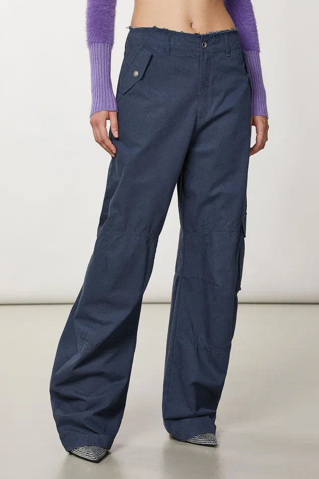 Jeans Women Patrizia Pepe Canvas Cargo Pants Odissey Gray