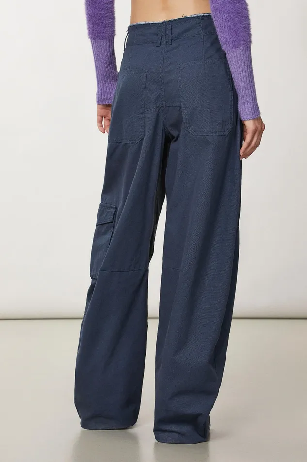 Jeans Women Patrizia Pepe Canvas Cargo Pants Odissey Gray